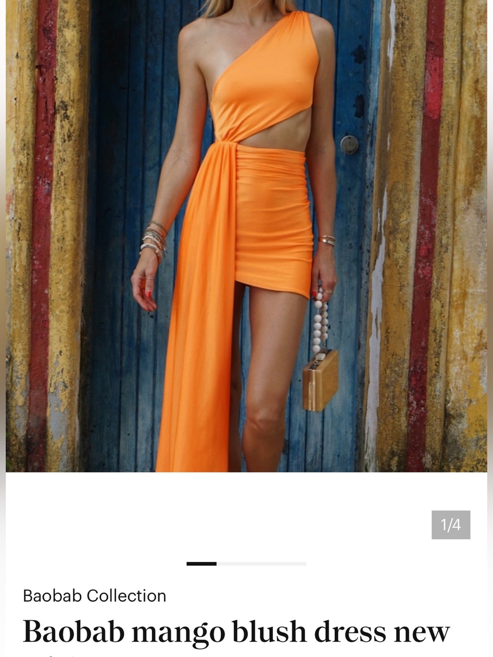 Baobab Collection Zadeh One-Shoulder Draped Mini Dress